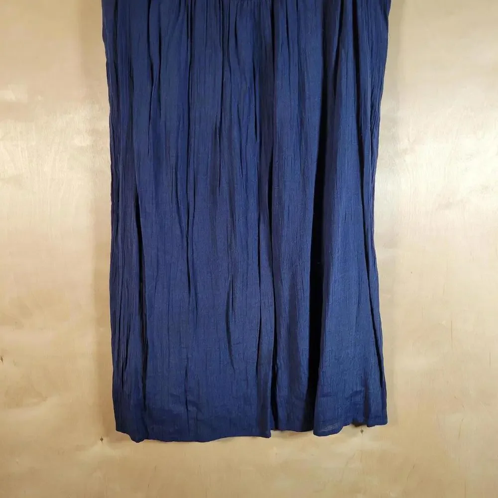 Westport Blue Red Embroidered Metallic Sleeveless Dress Women Petite Size XL - Picture 9 of 10